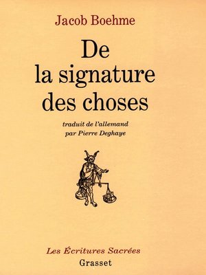 cover image of De la signature des choses